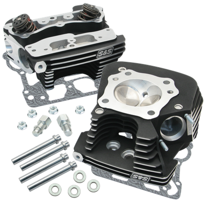 S&S Cycle 08-16 Touring Super Stock 89cc Cylinder Head Kit - Wrinkle Black