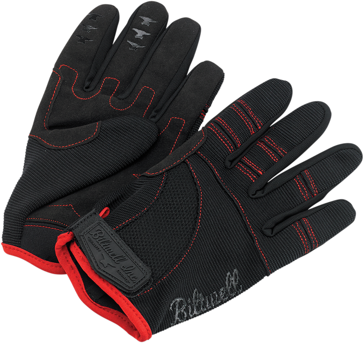 BILTWELL Moto Gloves - Black/Red - XL 1501-0108-005