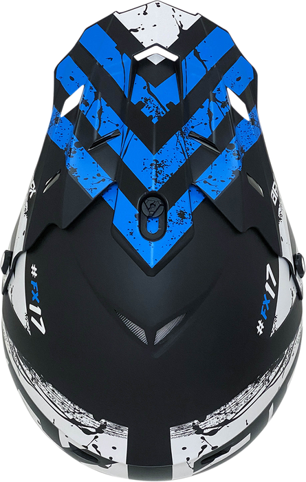 AFX FX-17 Motorcycle Helmet - Attack - Matte Blue/Black - XS 0110-7160