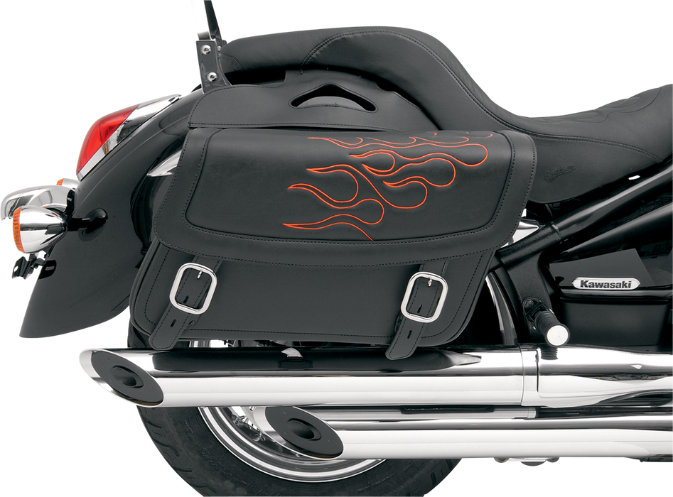 SADDLEMEN Flame Saddlebag - Orange - Large X021-05-0416