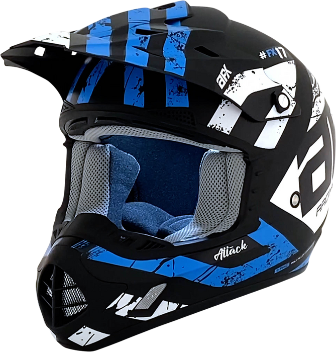 AFX FX-17 Motorcycle Helmet - Attack - Matte Blue/Black - XS 0110-7160