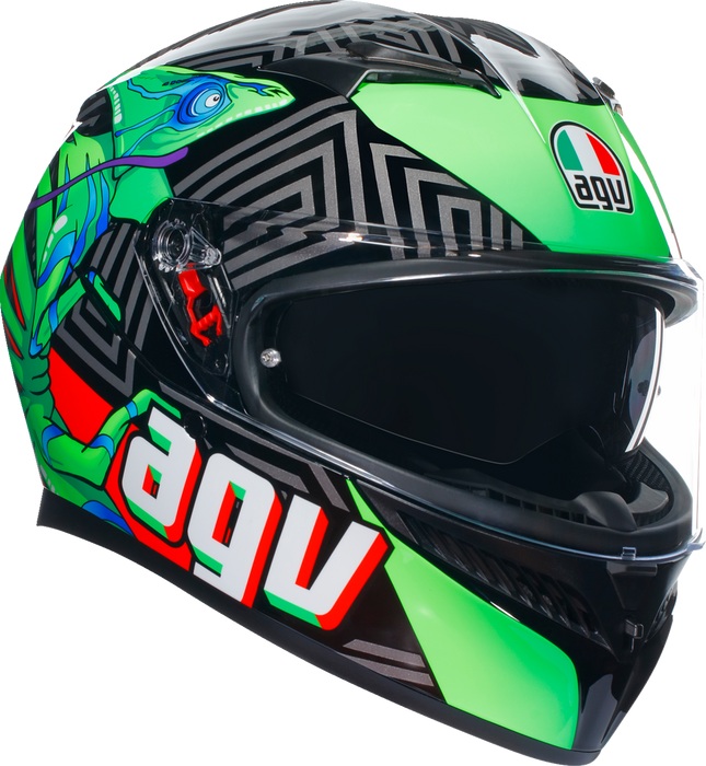 AGV K3 Motorcycle Helmet - Kamaleon - Black/Red/Green - XL 2118381004013XL