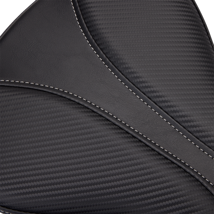 SADDLEMEN Dominator Pillion Pad - Standard Reach - Black w/ Gray Stitching - FL/FX '06-'17 806-12-0162