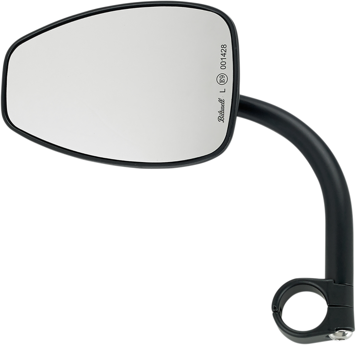 BILTWELL Mirror w/mount - Tear Drop - Black 6504-501-131