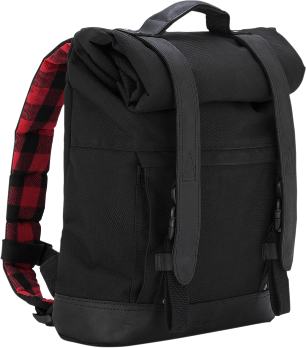 BURLY BRAND Roll Top Backpack - Black B15-1020B