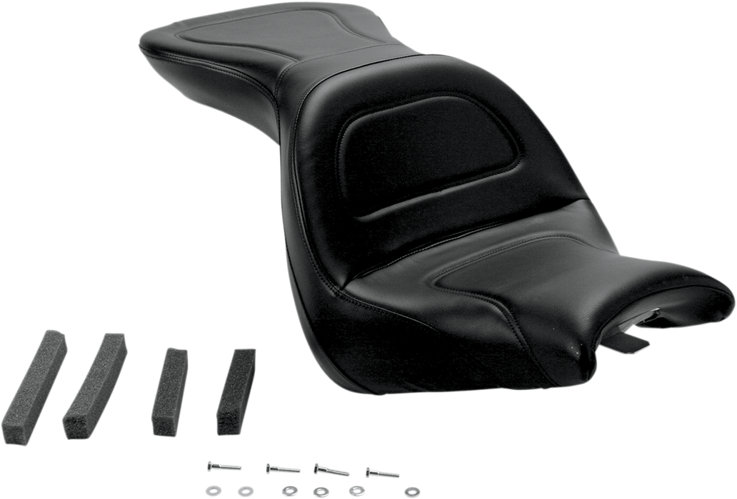 SADDLEMEN Seat - Explorer - without Backrest - Stitched - Black - VT1300R/S H03-10-029