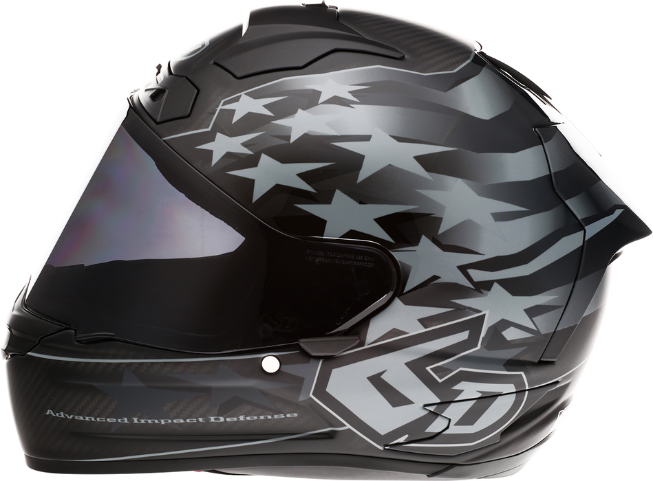 6D ATS-1R Motorcycle Helmet - Patriot - Black - Small 30-0605