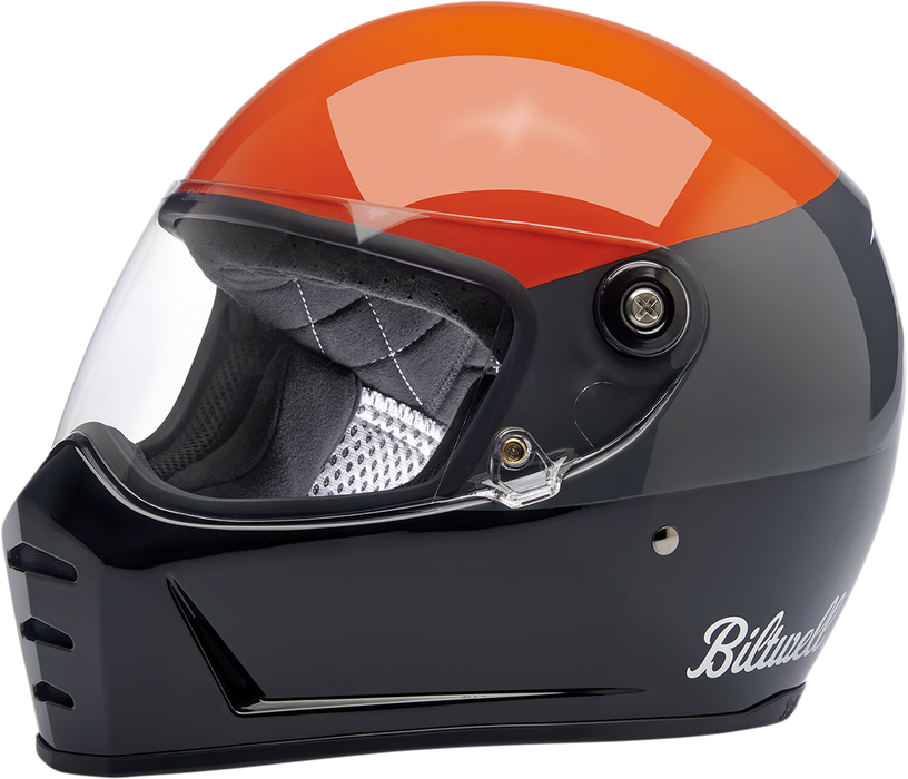 BILTWELL Lane Splitter Motorcycle Helmet - Gloss Podium Orange/Gray/Black - Large 1004-550-104