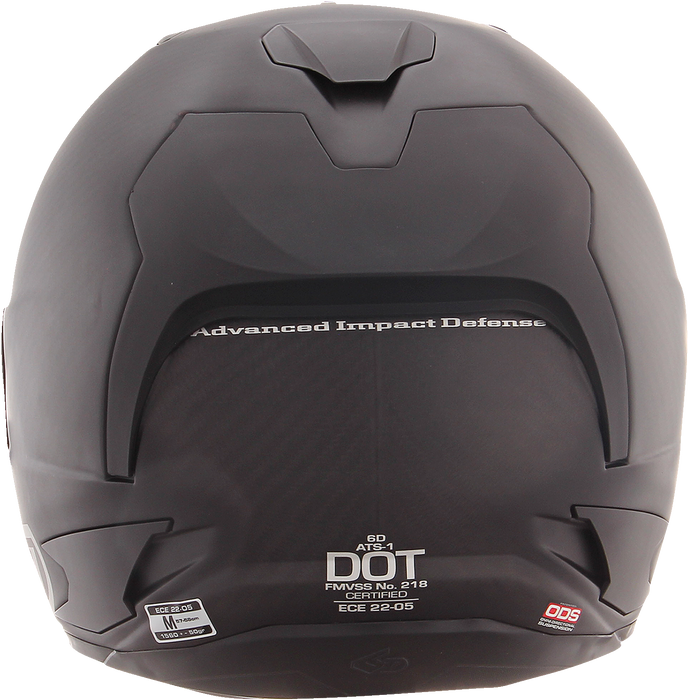 6D ATS-1R Motorcycle Helmet - Matte Black - Small 30-0985