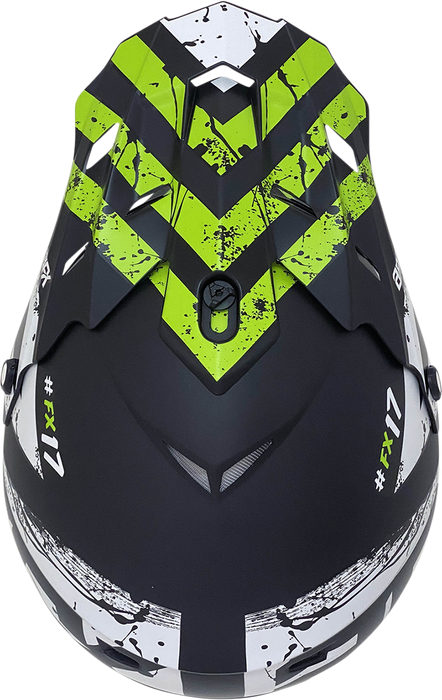 AFX FX-17Y Motorcycle Helmet - Attack - Matte Black/Green - Medium 0111-1418