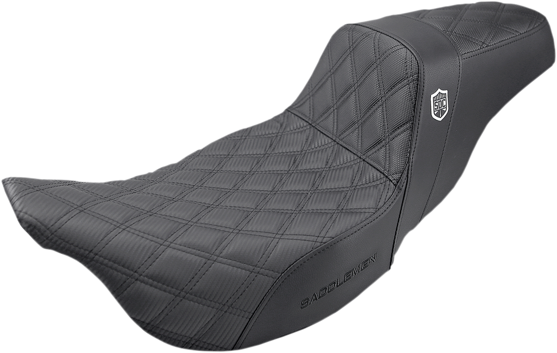 SADDLEMEN Pro Series SDC Performance Seat - w/o Backrest - Full Lattice Stitch - '08 -'23 FL SC80807DB