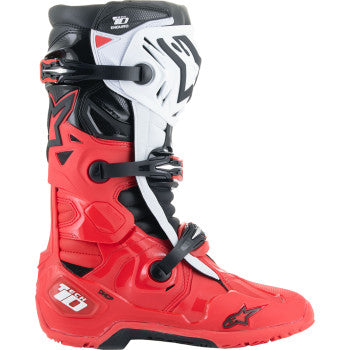 ALPINESTARS Tech 10 Enduro Boots - Bright Red/Black/White - US 8  2010025-3016-8