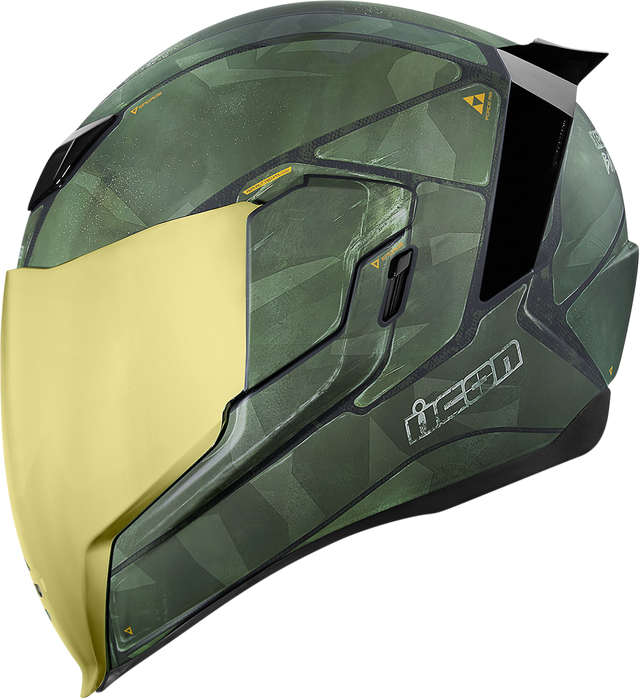 ICON Airflite™ Motorcycle Helmet - Battlescar 2 - Green - Medium 0101-11270