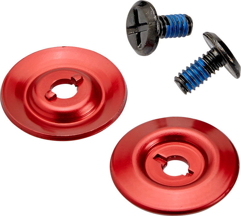 BILTWELL Gen 2 Hardware Kit - Black Screw - Red Baseplate 0034-150-64