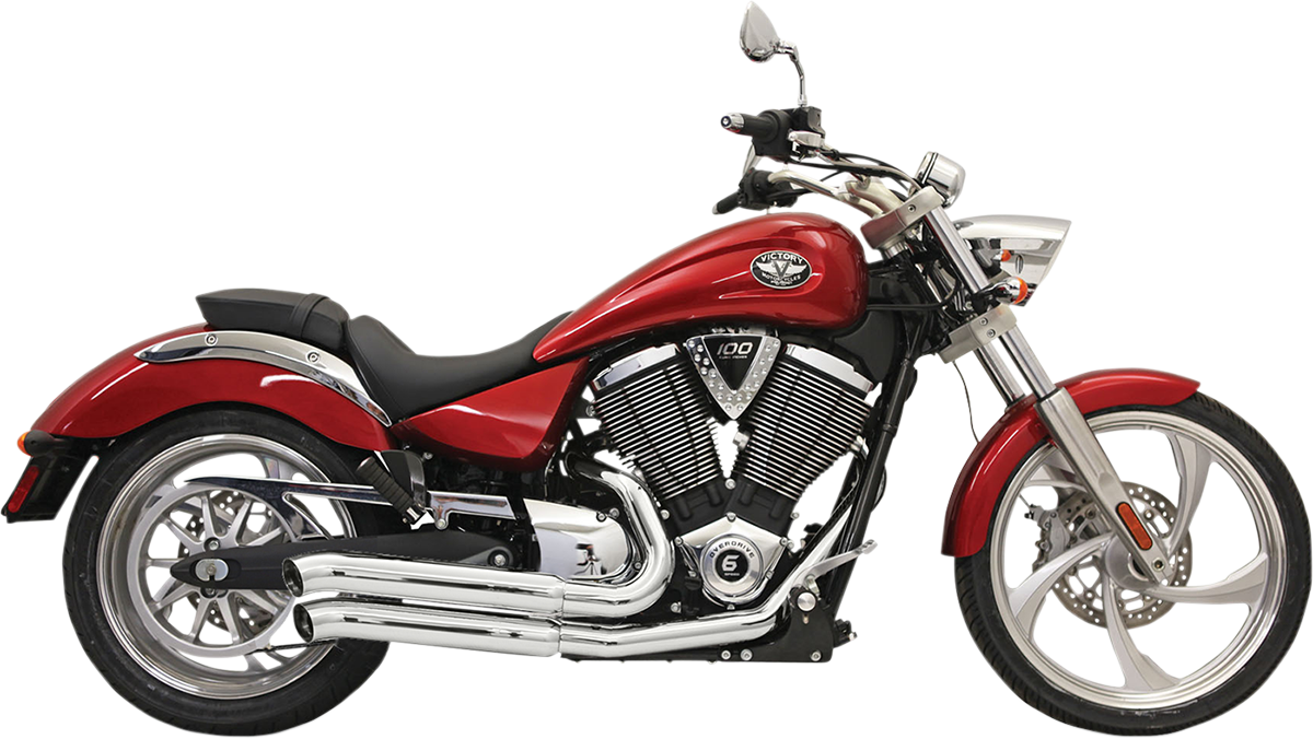 BASSANI XHAUST Pro-Street Exhaust - Chrome - Turnout 6V23D