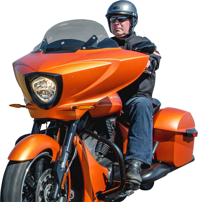 KLOCK WERKS Flare™ Windshield - 11" - Tinted - Victory KWW-06-0543