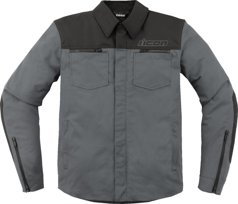 ICON Upstate Canvas CE Jacket - Gray - Large 2820-6243