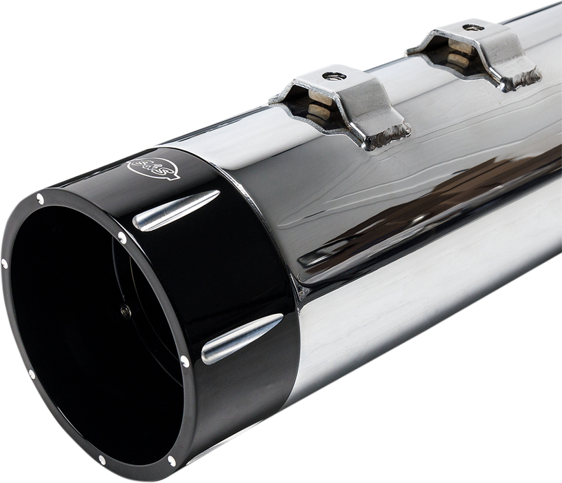 S&S CYCLE 4.5" Mufflers - Chrome with Black Tracer 550-0623