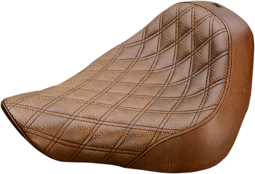 SADDLEMEN Renegade Solo Seat - Lattice Stitched - Brown 818-27-002BLS