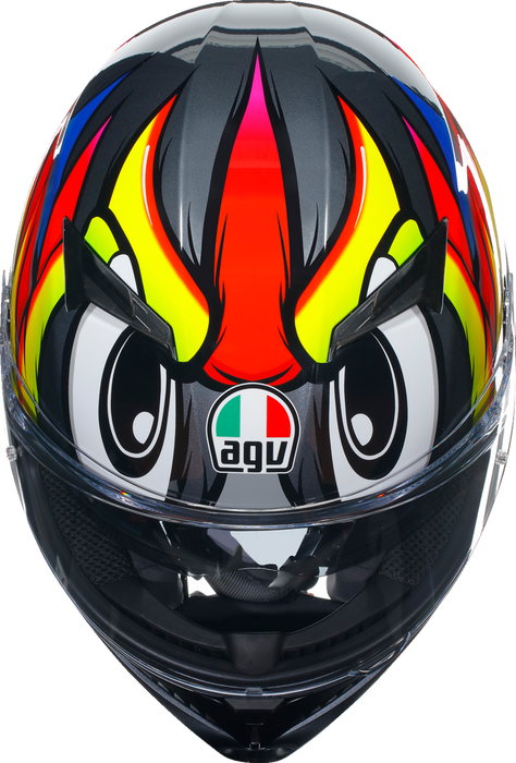 AGV K3 Motorcycle Helmet - Birdy 2.0 - Gray/Yellow/Red - Small 2118381004012S