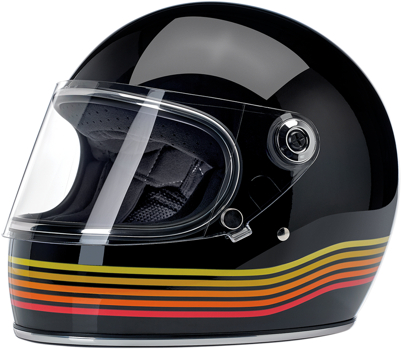 BILTWELL Gringo S Motorcycle Helmet - Gloss Black Spectrum - Medium 1003-536-103