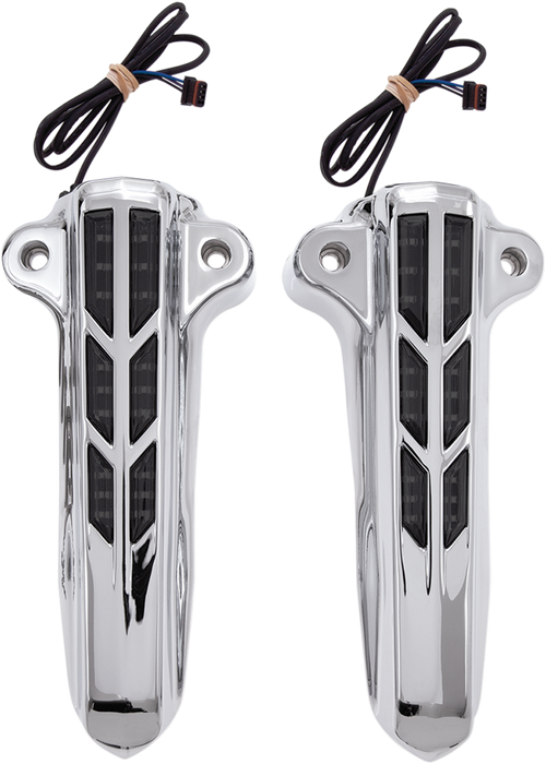 CIRO Forkini Lower Leg Covers - Chrome - With LEDs 43001