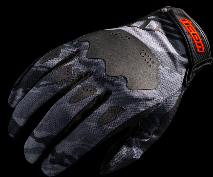 ICON Hooligan™ Tiger's Blood Gloves - Gray - Small 3301-4629