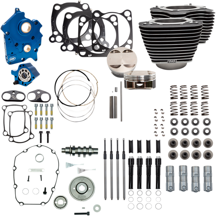 S&S CYCLE Power Package - Gear Drive - Water Cooled - Highlighted Fins - M8 NOT RECOMMENDED F/TRIKES 310-1055A