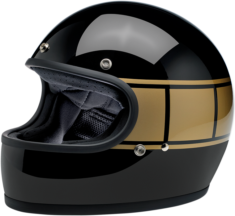 BILTWELL Gringo Motorcycle Helmet - Gloss Black Holeshot - XS 1002-527-101