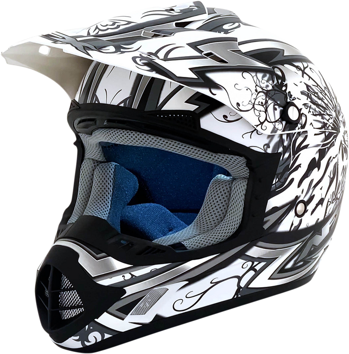 AFX FX-17 Motorcycle Helmet - Butterfly - Matte White - Large 0110-7129