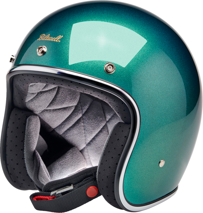 BILTWELL Bonanza Motorcycle Helmet - Metallic Catalina Green - 2XL 1001-358-206