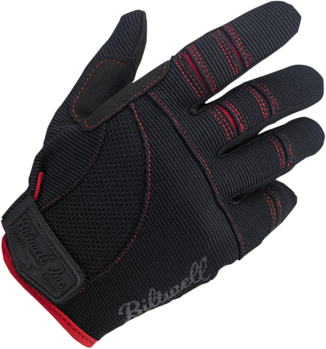 BILTWELL Moto Gloves - Black/Red - Large 1501-0108-004