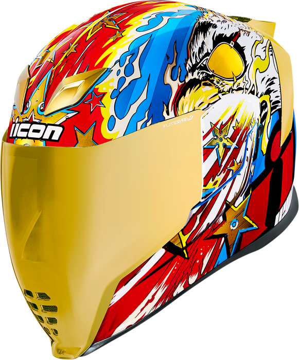 ICON Airflite™ Motorcycle Helmet - Freedom Spitter - Gold - XS 0101-13924