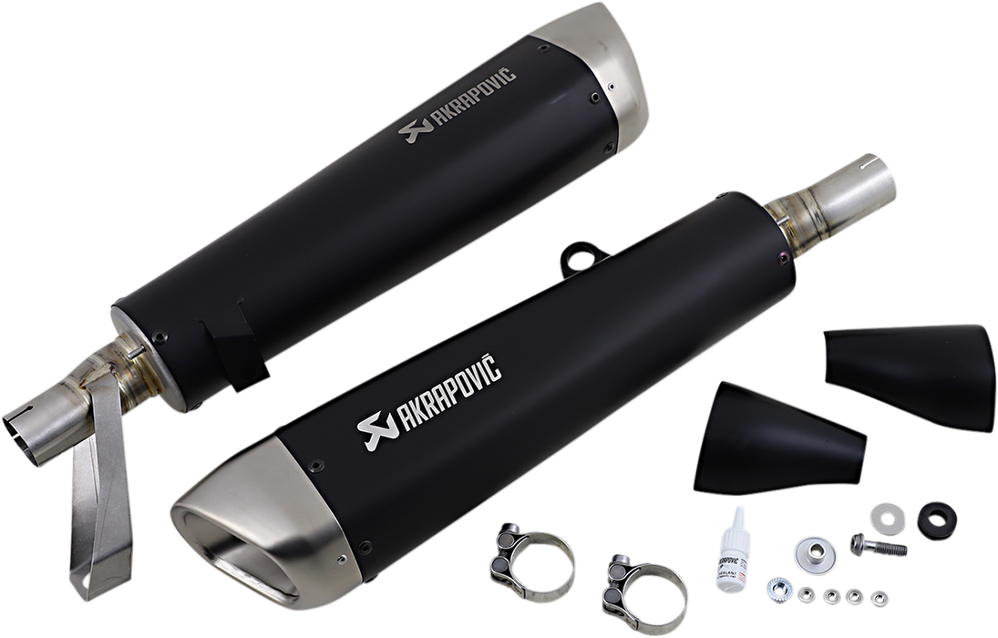 AKRAPOVIC Street Twin Mufflers - Titanium S-T9SO2-HCQTBL 1811-3993