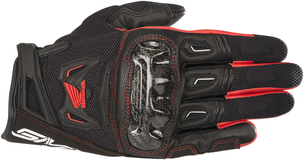 ALPINESTARS Honda SMX-2 Air Carbon V2 Gloves - Black/Red - XL 3567818-13-XL