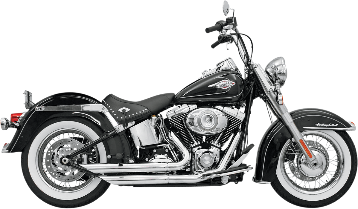 BASSANI XHAUST FireFlight Exhaust - Chrome - Softail 12113B