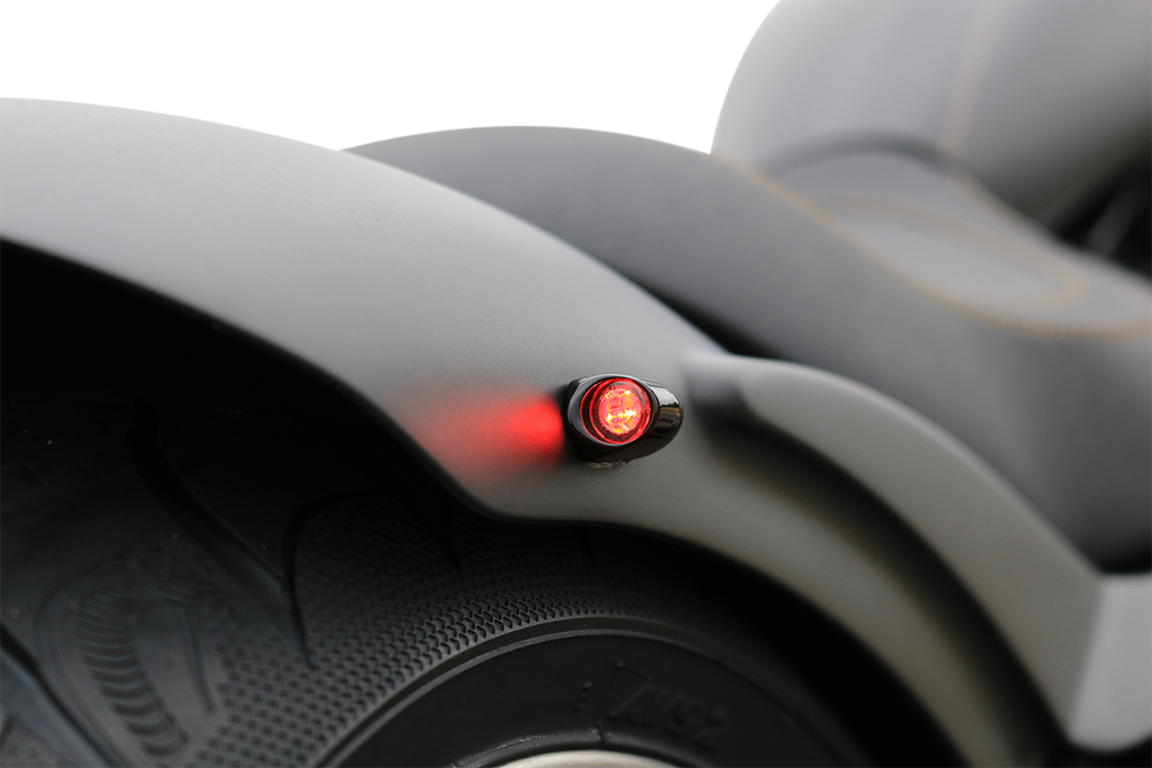 KODLIN MOTORCYCLE 3-1 Bullet Rear Indicator Lights - Smooth - Black K68463