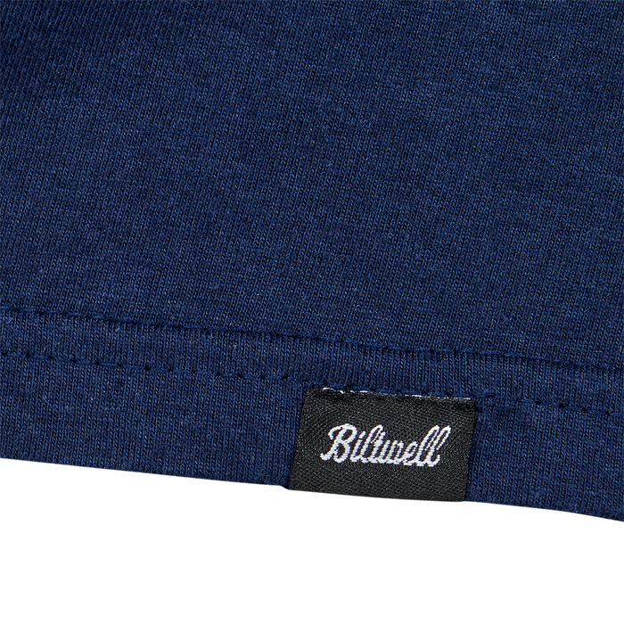 BILTWELL Script T-Shirt - Navy - Large 8101-052-004