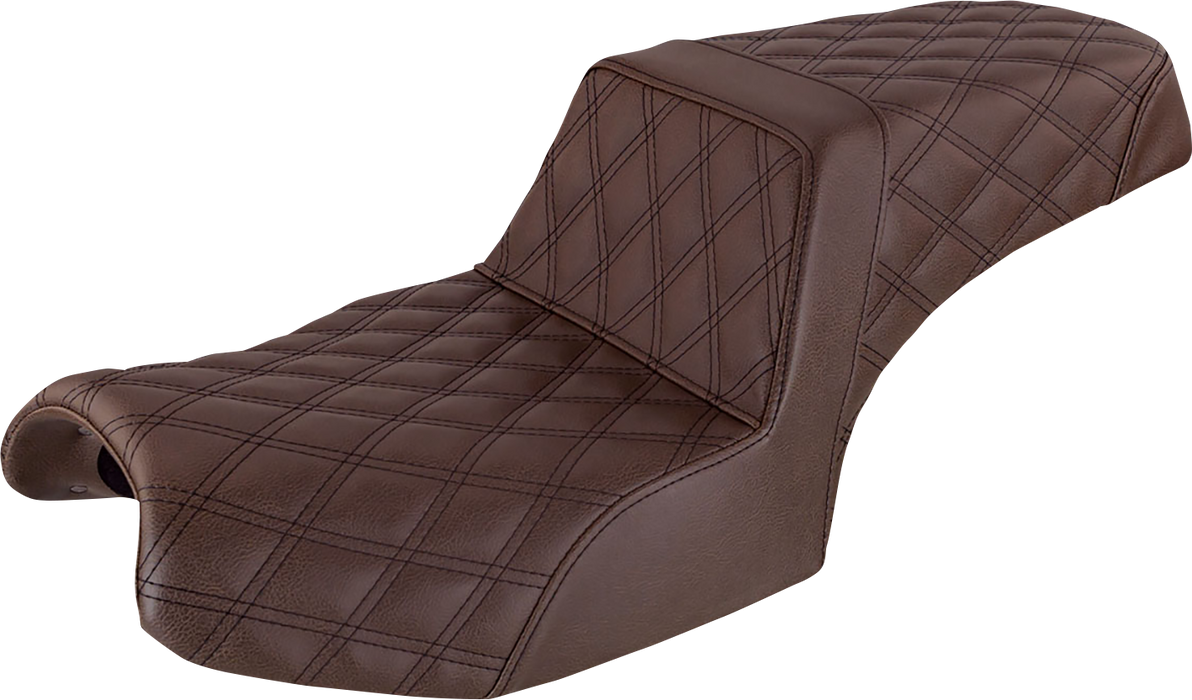 SADDLEMEN Step Up Seat - Full Lattice - Brown - Challenger I20-06-175BR