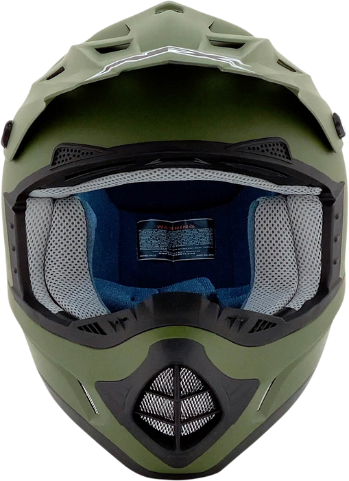 AFX FX-17 Motorcycle Helmet - Flat Olive Drab - Medium 0110-4448