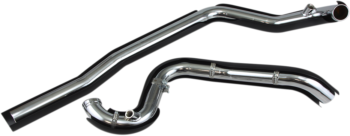 COBRA True Dual Headpipes - Black - '07-'08 FL 6251RB