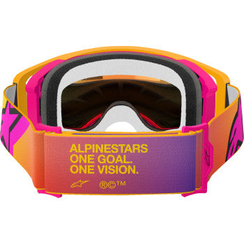 ALPINESTARS Goggles Supertech Goggles - Corp - Yellow/Pink - ABS Vision - Red Mirror 5100325-5023