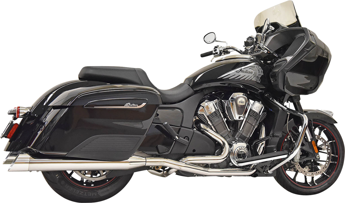 BASSANI XHAUST Exhaust Dual Challenger - Chrome Indian Challenger 2020-2021 8H16S