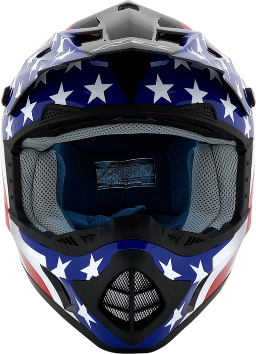 AFX FX-17 Motorcycle Helmet - Flag - Black - XS 0110-2368