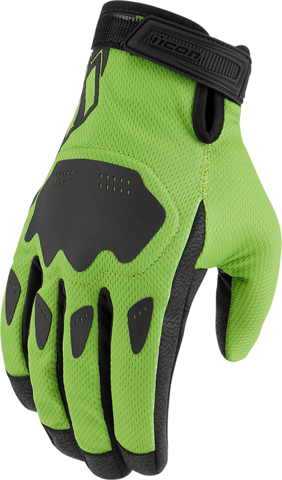 ICON Hooligan™ CE Motorcycle Gloves - Green - XL 3301-4369