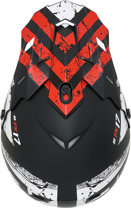 AFX FX-17 Helmet - Attack - Matte Black/Red - Large 0110-7151