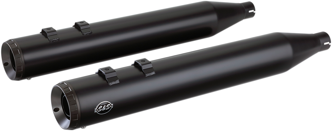 S&S CYCLE Grand National Mufflers - Black 550-0690