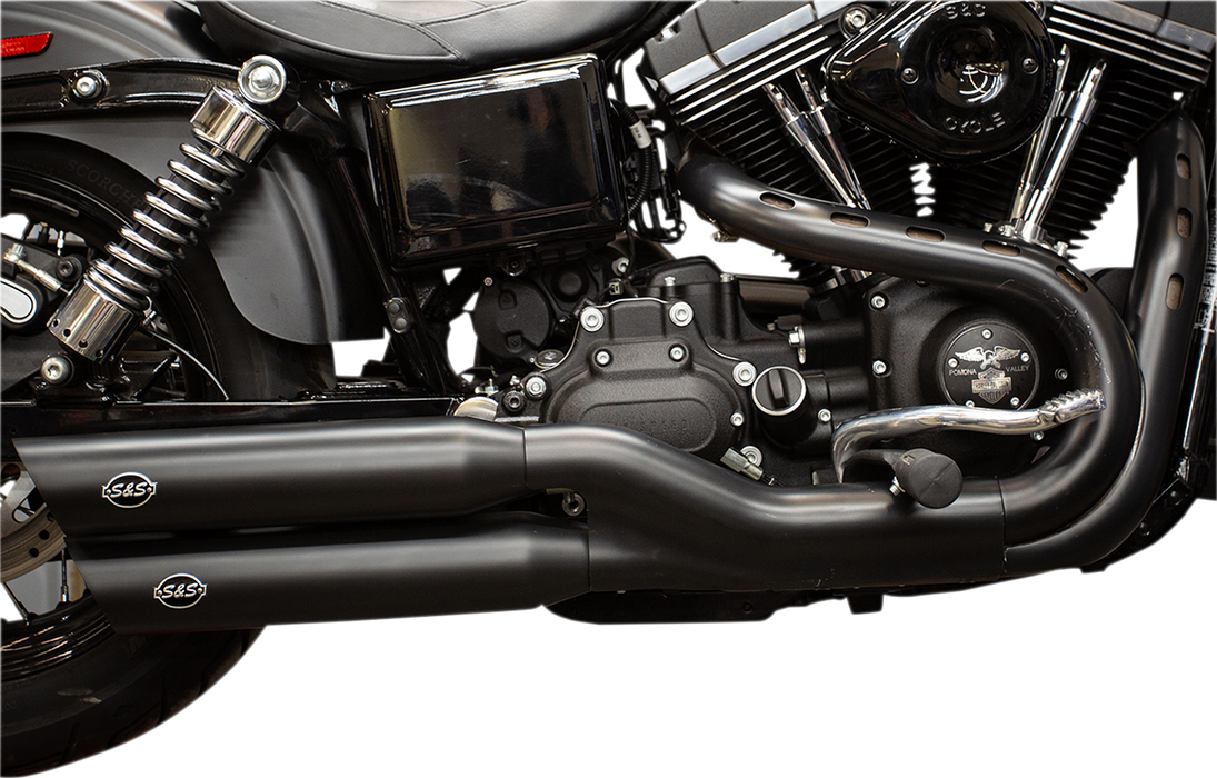 S&S CYCLE Slash Cut Mufflers - Black 550-0724