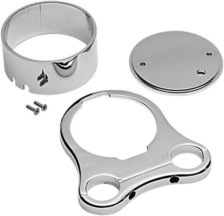 DRAG SPECIALTIES 1.25" T-Bar Single Gauge Mount - Chrome - For '00-'20 OEM Style Gauges 373864