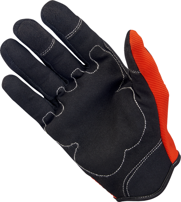 BILTWELL Moto Gloves - Orange/Black - Small 1501-0106-002